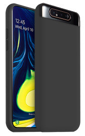 Луксозен силиконов гръб ТПУ ултра тънък МАТ за Samsung Galaxy A80 A805F черен